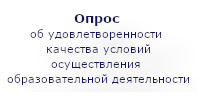 Опрос по удовлетворенности качества условий осуществления образовательной деятельности